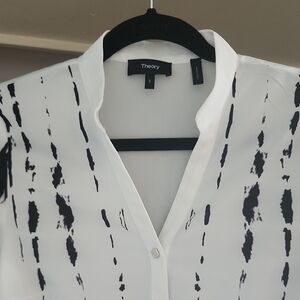 Theory Black and White Men's Casual Shirt